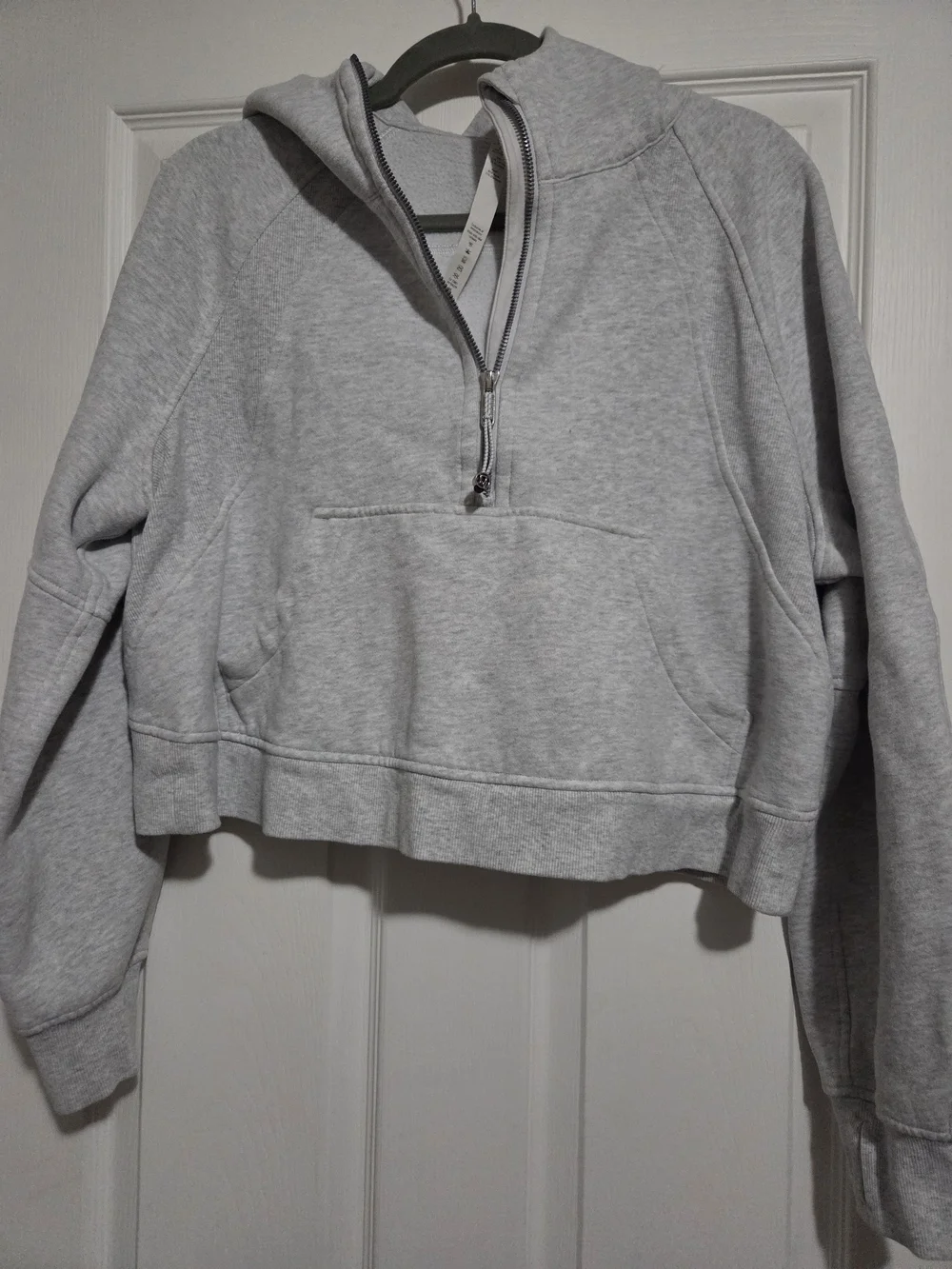 lululemon athletica Light Heather Gray Half-Zip Hoodie M/l